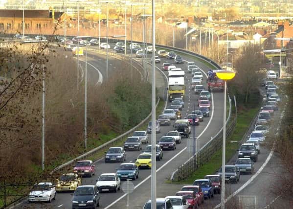 Traffic at a standstill on the M275