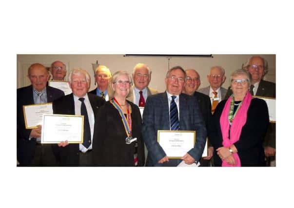 Members of Havant Rotary Club awarded for 504 years of service. Credit: Havant Rotary Club