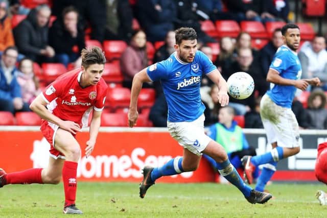 Gareth Evans scored Pompey's winning goal in their 1-0 victory at Walsall. Picture: Joe Pepler/Digital South