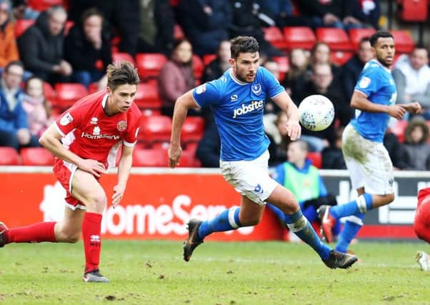 Gareth Evans scored Pompey's winning goal in their 1-0 victory at Walsall. Picture: Joe Pepler/Digital South