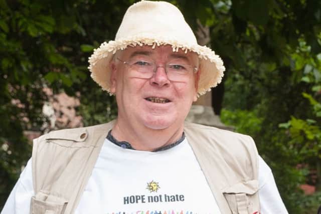 Ian Love pictured at a community picnic in Portsmouth against 'hate politics', in 2016