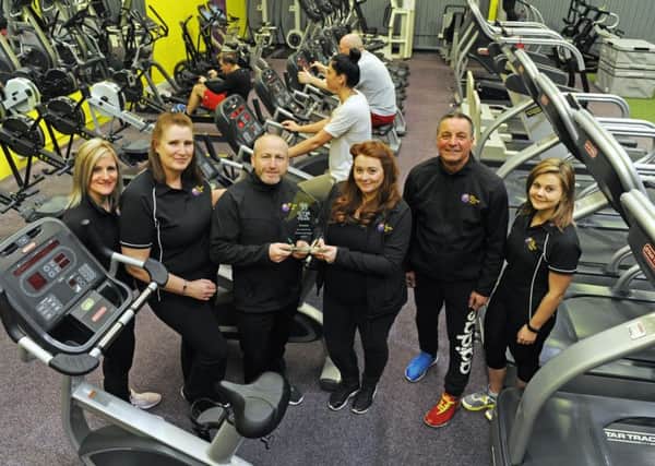 Staff at The News's Gym of The Year' - My Fitness Hub in Havant. From left, Emily Pilat, Emma Teasdale, John Handley, Sam Fry, Duncan Teasdale and Ellie Burr-Lonnon 

Picture:  Malcolm Wells (180322-1531)