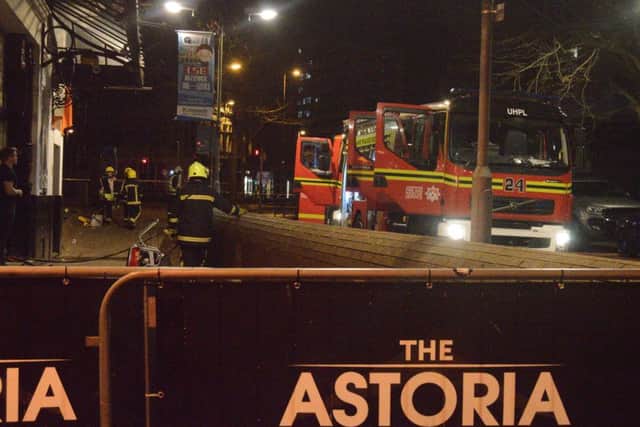 The scene outside the Astoria Picture: David George