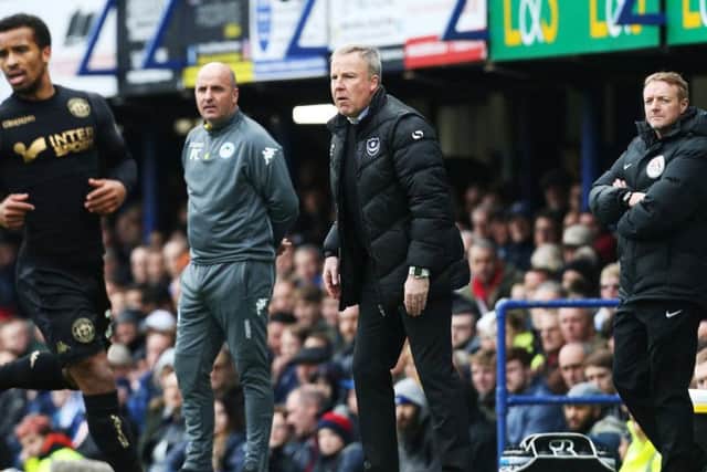 Kenny Jackett, right, and Paul Cook. Picture: Joe Pepler