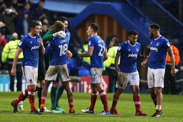 Action from Pompey's win over Wigan.