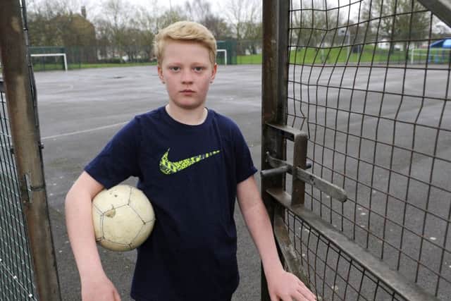 Landen Holt, 10, was assaulted while playing in Stamshaw Park, in Portsmouth, on Easter Sunday. Picture: Malcolm Wells