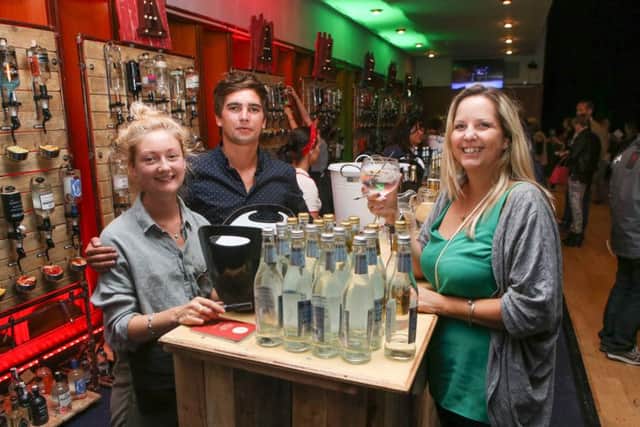 Last year's Gin Festival at Portsmouth Guildhall - Kirsty Joyner, Felix Charles and Vicky Ashton Picture: Habibur Rahman (170984-14)