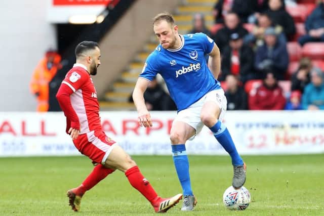 Matt Clarke in action against Walsall. Picture: Joe Pepler