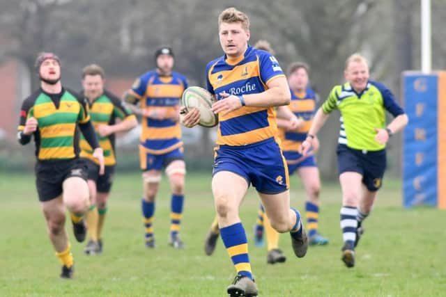 Dom Holling races clear to score. Picture: Neil Marshall