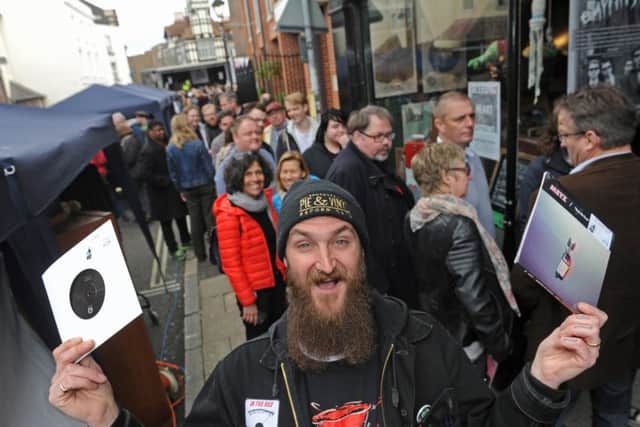 Manager of Pie and Vinyl Radd Addison at Record Store Day in 2016.
Picture: Ian Hargreaves