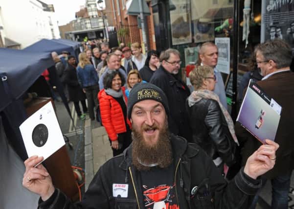 Manager of Pie and Vinyl Radd Addison at Record Store Day in 2016.
 Picture: Ian Hargreaves