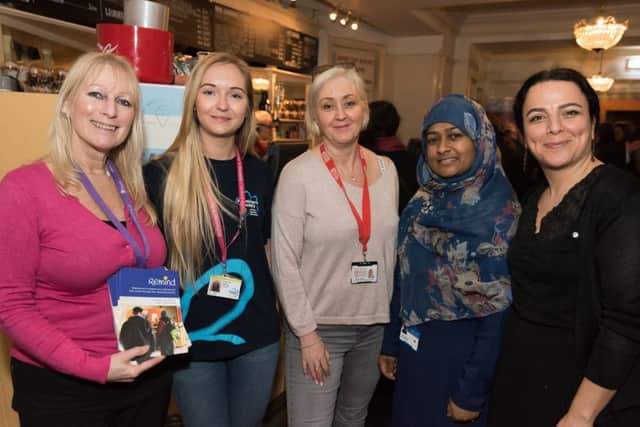 Left to right, Karen Hayes (Remind Dementia Service), Charlotte Stamp (Alzhiemers Society), Rachel Goodall (project organiser, Kings Theatre), Rowshonar Reza (Portsmouth City Council Adult Social Care) and Aysegul Epengin (Portsmouth Film Society). Picture by Duncan Shepherd
