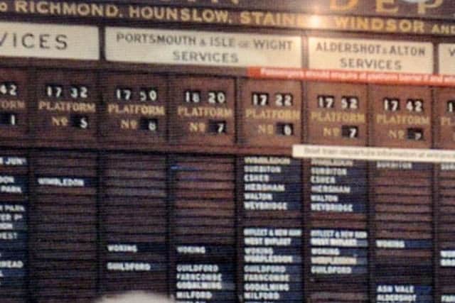 One for  all you long time commuters to London, Waterloo, the former departure boards.