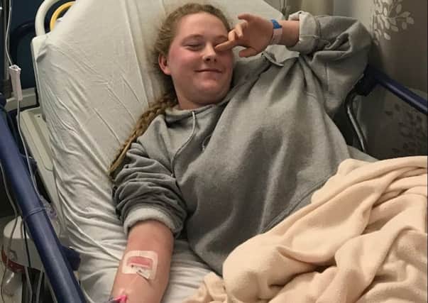 Nicola Crowle, 16 from Crookhorn College, was in hospital for most of the school trip to New York. Picture: Supplied