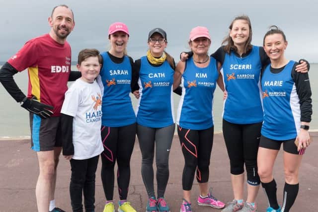 From left - Eddie Casper, Mason and Sarah Bishop,Catherine Stock, Kim Carter, Christina Harman, Marie Shawyer.
Picture by Keith Woodland