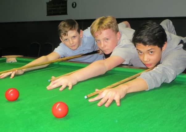 Points shared. Harry Wilson, Henry Martin and Thomas Sharp. Picture: Tim Dunkley