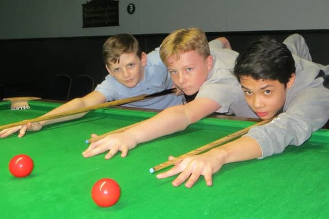 Points shared. Harry Wilson, Henry Martin and Thomas Sharp. Picture: Tim Dunkley