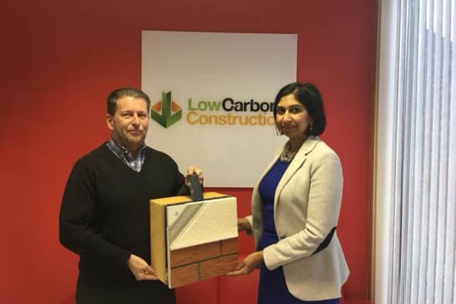 Fareham MP Suella Fernandes, right, on her visit to Low Carbon Construction. Picture: Joshua Gray zDzcKwoLMB4BvUsRUS41