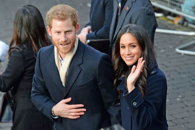 Prince Harry and Meghan Markle arriving at the Nottingham Contemporary, on their first official engagement together. Picture: Joe Giddens/PA Wire PPP-180701-175620001
