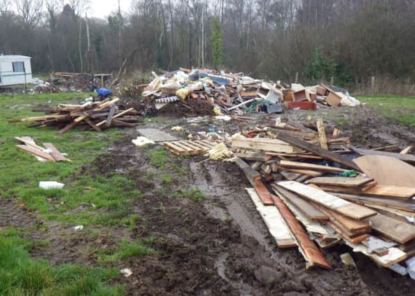 Rubbish dumped in Firgrove Lane in Wickham. Picture: Environment Agency