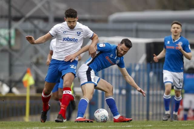 Pompey drew 3-3 in their League One match at Rochdale. Picture: Daniel Chesterton/phcimages.com