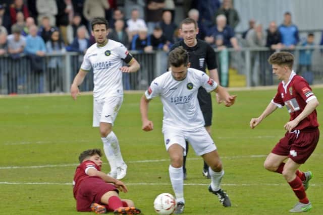 Dan Strugnell scored for the Hawks in their 1-0 league win today against Welling United. Picture: Ian Hargreaves