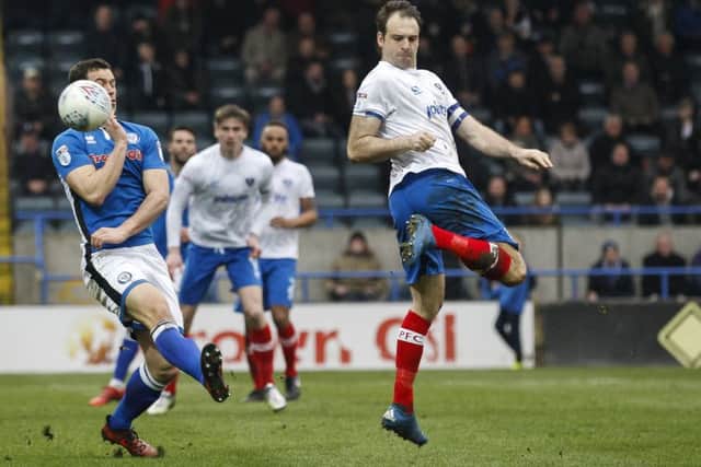 Brett Pitman was named The News' man of the match at Rochdale. Picture: Daniel Chesterton/phcimages.com