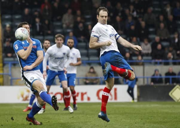 Brett Pitman was named The News' man of the match at Rochdale. Picture: Daniel Chesterton/phcimages.com