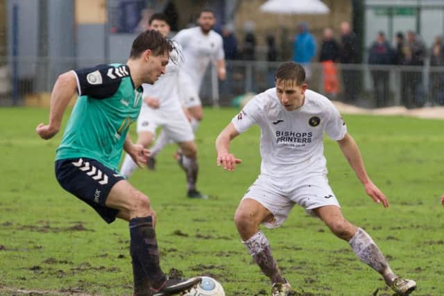 Wes Fogden scored for the Hawks in their league game against St Albans. Picture: Duncan Shepherd