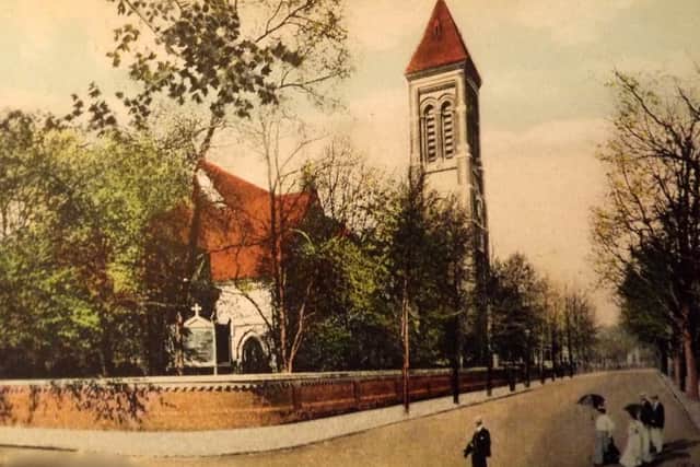 The corner of Derby Road and London Road, North End, Portsmouth, when St Marks Church was a landmark. Picture: Robert James Collection