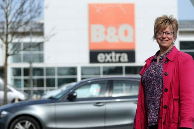 Claire Beadnell  in the car park at the Pompey Centre, Fratton Picture: Chris Moorhouse