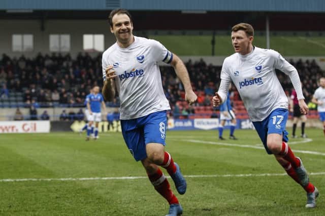 Brett Pitman's in a rich vein of goalscoring form. Picture Daniel Chesterton.