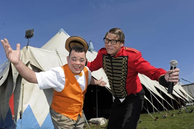 The Netherlands National Circus visits Southsea. (left), Kim Leon and ringmaster Daniel.