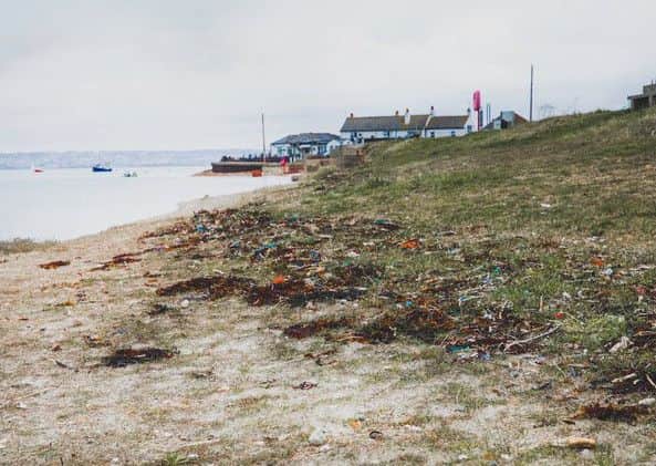 Plastic pictured near The Ferryboat Inn on Hayling Island. Credit: Confetti Coast Photography