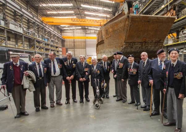 D-Day veterans with the landing craft