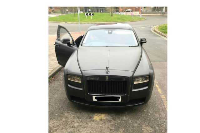 The seized Rolls Royce outside Hampshire Constabulary in Winston Churchill Avenue, Portsmouth. Credit: Hants Response Cops on Twitter