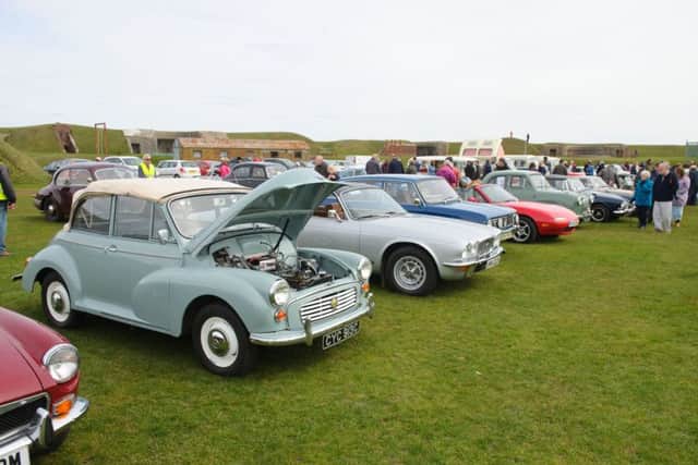 Vehicles on display at Fort Purbrook following the rally through the Hampshire countryside. Credit: Allan Hutchings