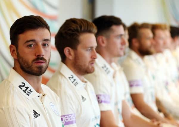 Captain James Vince, left. Hampshire Cricket Press Day, Ageas Bowl, Hedge End          Picture: Chris Moorhouse                    Monday 10th April 2018                    FOR EDITORIAL USE ONLY PPP-181004-180932006