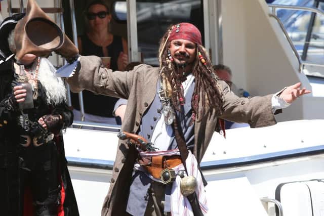 Captain Jack Sparrow makes a performance
at last summer's Comic Con at Port Solent Picture: Habibur Rahman