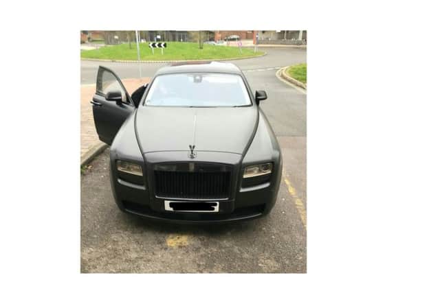 The Rolls-Royce seized by police in Portsmouth yesterday. Credit: Hants Response Cops on Twitter