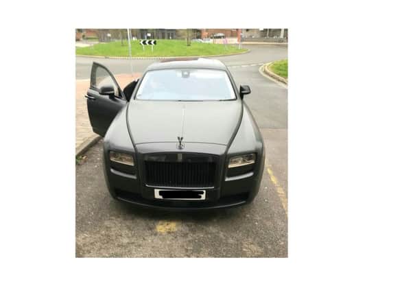 The Rolls-Royce seized by police in Portsmouth yesterday. Credit: Hants Response Cops on Twitter