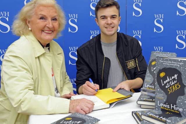 Lewis Hine with fan Mary McDermott at his book signing