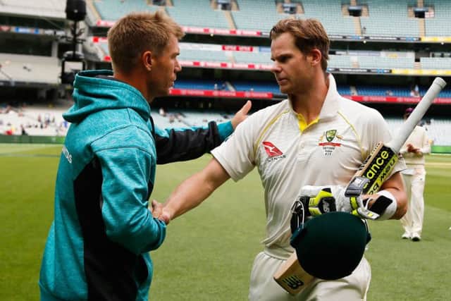 Steve Smith, right, and David Warner admitted tampering with the ball against South Africa. Picture: Jason O'Brien/ PA Images