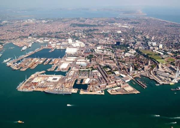 An aerial photograph of Portsmouth Historic Dockyard and Portsmouth Naval Base, taken as part of a Photex, from 2,000 feet.
Credit: Crown