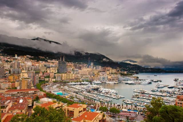Yes, it even rains in Monaco...
