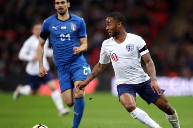 England's Raheem Sterling during the international friendly match at Wembley. Picture: Adam Davy/PA Wire.