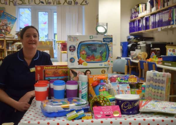 Claire Roberts, Sister on the Starfish Ward, with the gifts