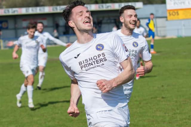 Jason Prior celebrates his stunning match-winner. Picture: Vernon Nash (180377-008)