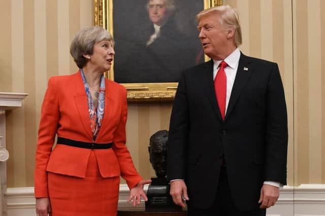 File picture: Theresa May and Donald Trump
