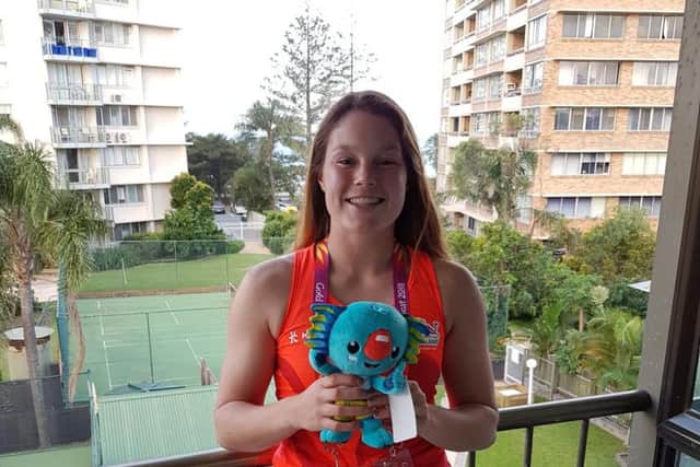 Jess Breach at the Commonwealth Games Athletes' Village.